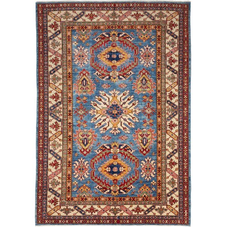 Tappeto Kazak Fine Pakistan azzurro arancione 168x239