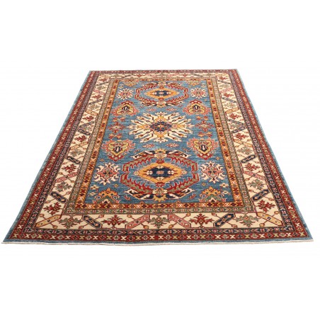 Tappeto Kazak Fine Pakistan azzurro arancione 168x239