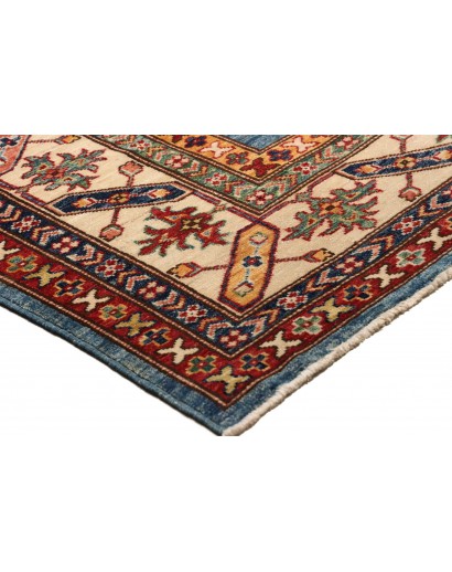 Tappeto Kazak Fine Pakistan azzurro arancione 168x239