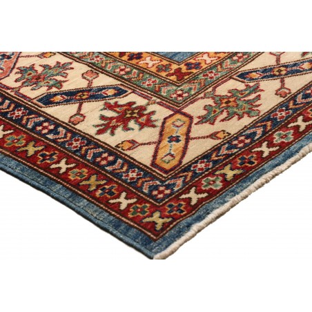 Tappeto Kazak Fine Pakistan azzurro arancione 168x239