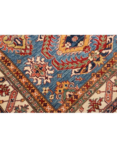 Tappeto Kazak Fine Pakistan azzurro arancione 168x239