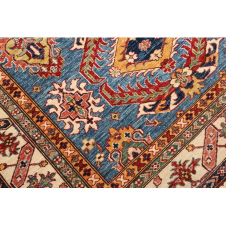 Tappeto Kazak Fine Pakistan azzurro arancione 168x239