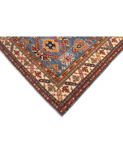 Tappeto Kazak Fine Pakistan azzurro arancione 168x239