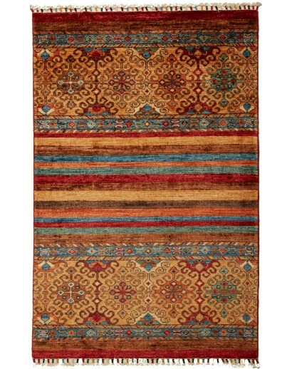 Tappeto Samarkand Pakistan marrone arancione 79x130