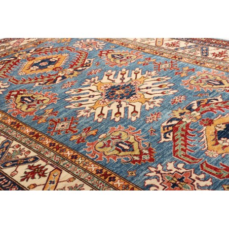 Tappeto Kazak Fine Pakistan azzurro arancione 168x239