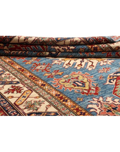 Tappeto Kazak Fine Pakistan azzurro arancione 168x239