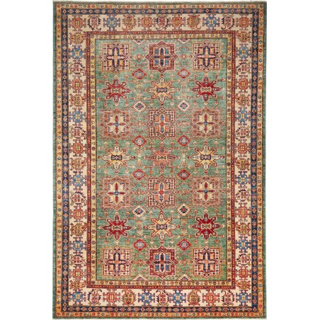 Tappeto Kazak Fine Pakistan marrone grigio 207x306