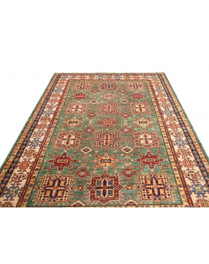 Tappeto Kazak Fine Pakistan marrone grigio 207x306