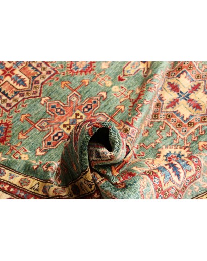 Tappeto Kazak Fine Pakistan marrone grigio 207x306