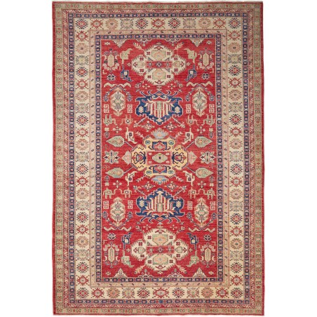 Tappeto Kazak Fine Pakistan marrone grigio 202x290