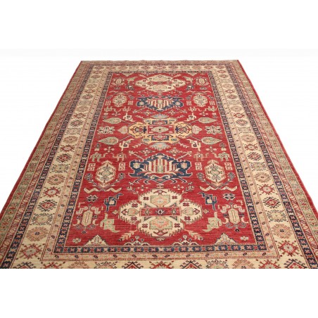 Tappeto Kazak Fine Pakistan marrone grigio 202x290