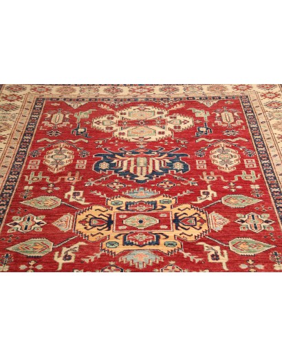 Tappeto Kazak Fine Pakistan marrone grigio 202x290