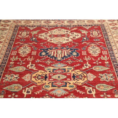 Tappeto Kazak Fine Pakistan marrone grigio 202x290