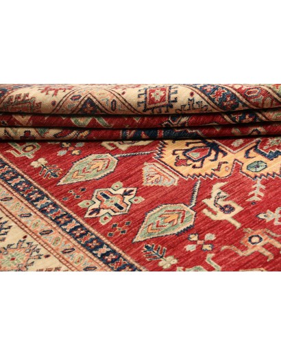 Tappeto Kazak Fine Pakistan marrone grigio 202x290