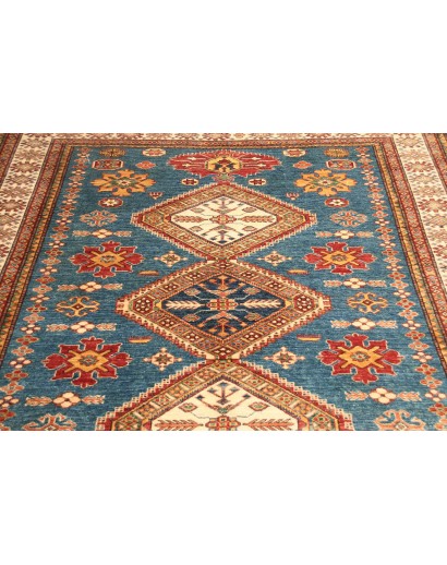 Tappeto Kazak Fine Pakistan bianco giallo 175x226