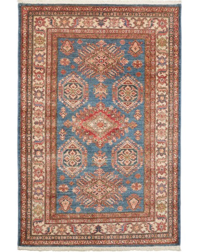 Tappeto Kazak Fine Pakistan bianco rosso 118x178