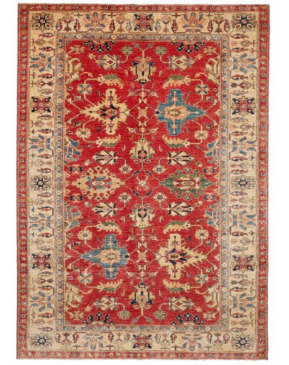 Tappeto Kazak Fine Pakistan marrone giallo 209x298