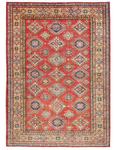 Tappeto Kazak Fine Pakistan rosso grigio 172x242