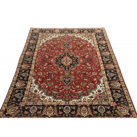 Tappeto Ghom Persia marrone giallo 140x211