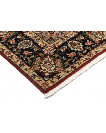 Tappeto Ghom Persia marrone giallo 140x211