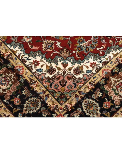 Tappeto Ghom Persia marrone giallo 140x211