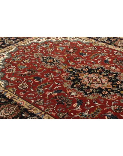 Tappeto Ghom Persia marrone giallo 140x211