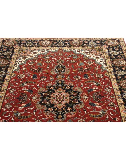 Tappeto Ghom Persia marrone giallo 140x211