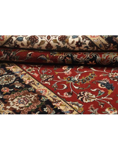 Tappeto Ghom Persia marrone giallo 140x211