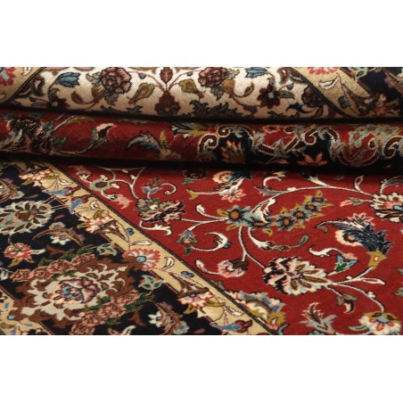 Tappeto Ghom Persia marrone giallo 140x211