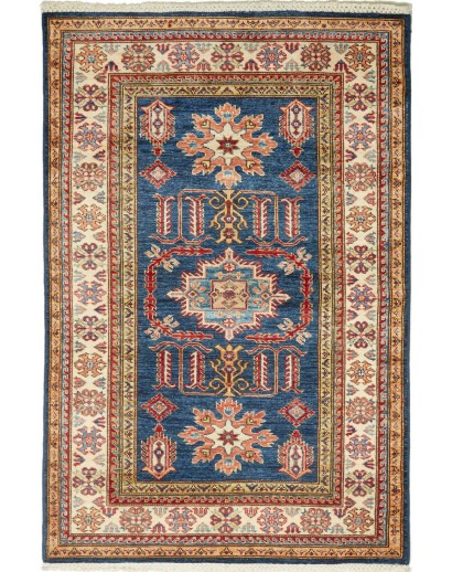 Tappeto Kazak Fine Pakistan marrone grigio 102x156