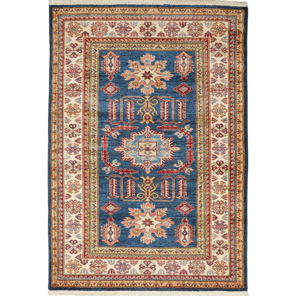 Tappeto Kazak Fine Pakistan marrone grigio 105x155 Tappeto Kazak Fine Pakistan marrone grigio 105x155