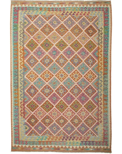 Tappeto Kilim Afghanistan marrone 200x298