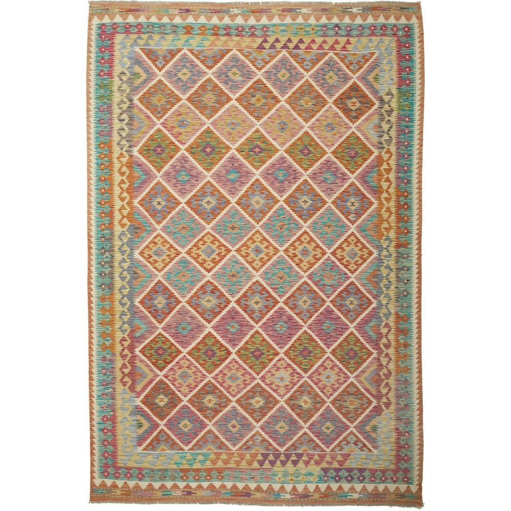 Tappeto Kilim Afghanistan marrone 200x298