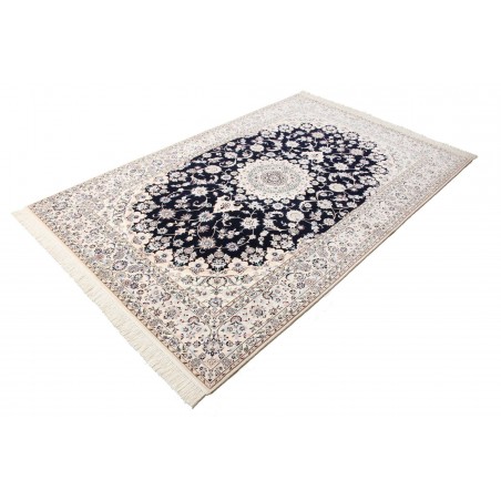 Tappeto Nain 6La Persia bianco blu 158x245