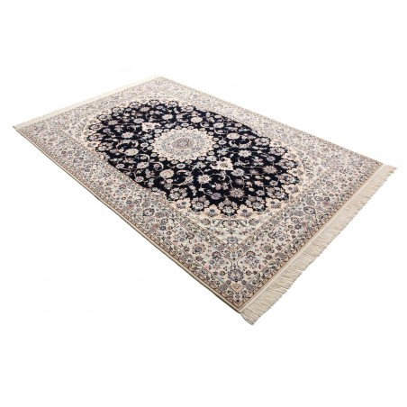 Tappeto Nain 6La Persia bianco blu 158x245