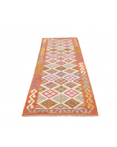 Tappeto Kilim Afghanistan marrone bianco 79x298