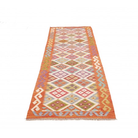 Tappeto Kilim Afghanistan marrone bianco 79x298