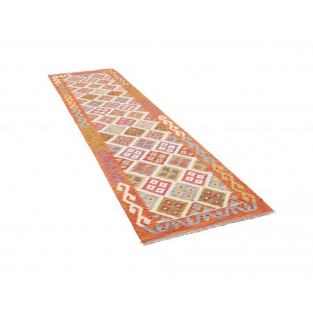 Tappeto Kilim Afghanistan marrone bianco 79x298