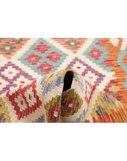 Tappeto Kilim Afghanistan marrone bianco 79x298