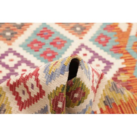 Tappeto Kilim Afghanistan marrone bianco 79x298