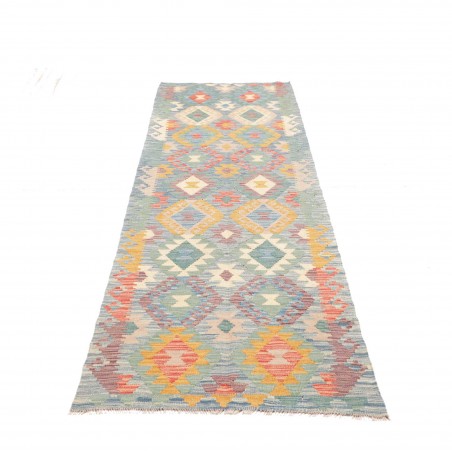 Tappeto Kilim Afghanistan beige azzurro 76x281