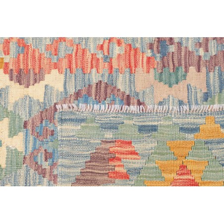 Tappeto Kilim Afghanistan beige azzurro 76x281
