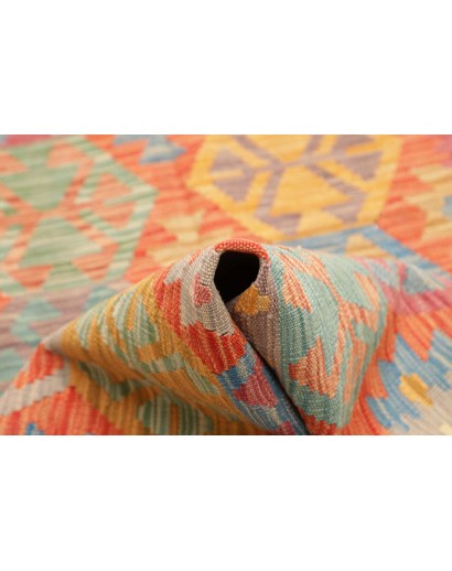 Tappeto Kilim Afghanistan marrone giallo 79x290