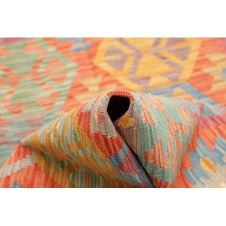Tappeto Kilim Afghanistan marrone giallo 79x290