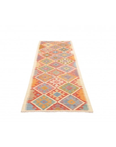 Tappeto Kilim Afghanistan marrone giallo 80x290