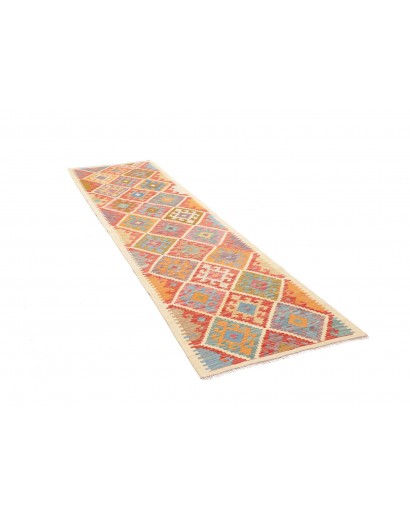 Tappeto Kilim Afghanistan marrone giallo 80x290