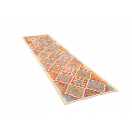 Tappeto Kilim Afghanistan marrone giallo 80x290