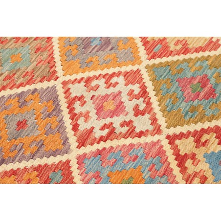 Tappeto Kilim Afghanistan marrone giallo 80x290