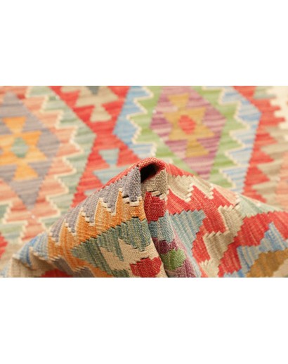 Tappeto Kilim Afghanistan marrone bianco 84x292