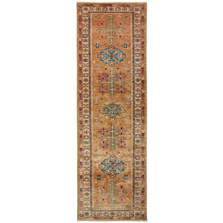 Tappeto Kazak Fine Pakistan arancione grigio 80x255